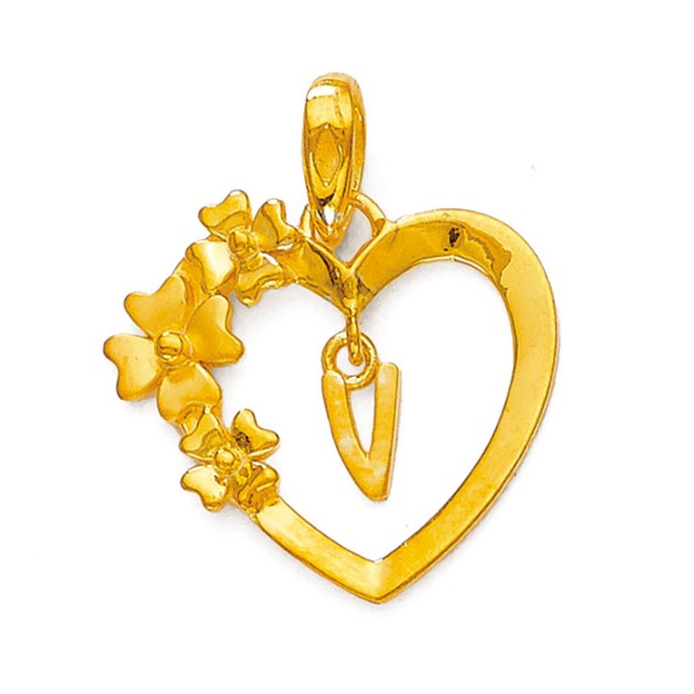 Alphabet Heart Pendant | BIS 916 Purity