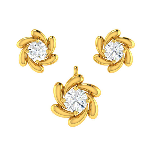 Studded Fancy Pendant Set | BIS 916 Purity