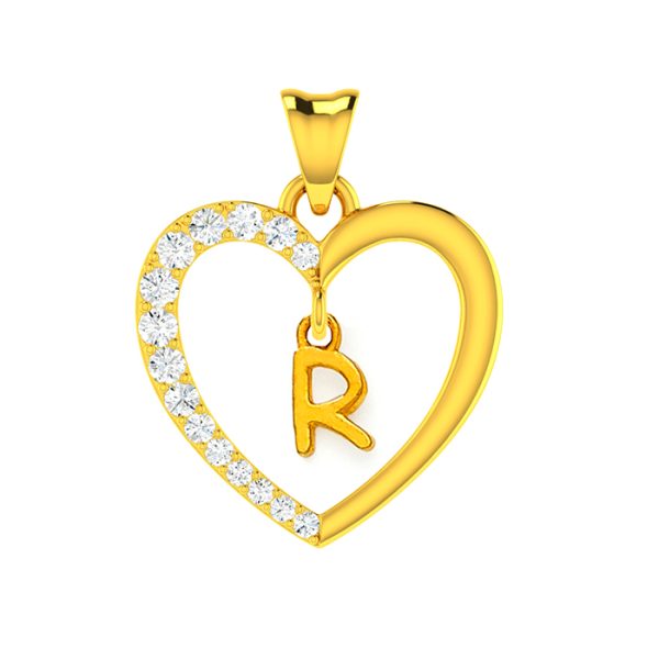 Heart Alphabet Pendant | BIS 916 Purity