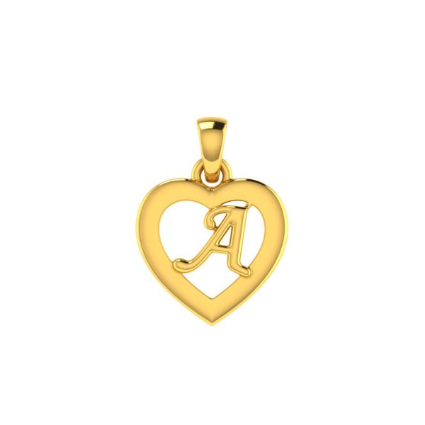 Heart Alphabet Pendant | BIS 916 Purity
