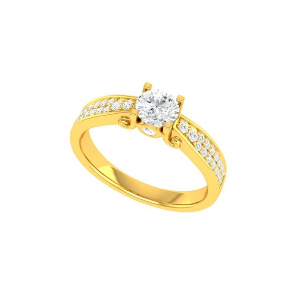 Paul Gold Solitaire Ring | BIS 916 Purity