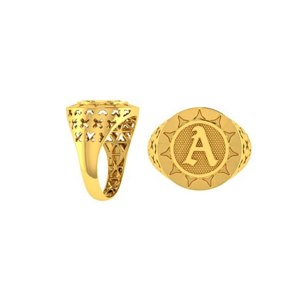 Paul Gold Alphabet Gents Ring | BIS 916 Purity