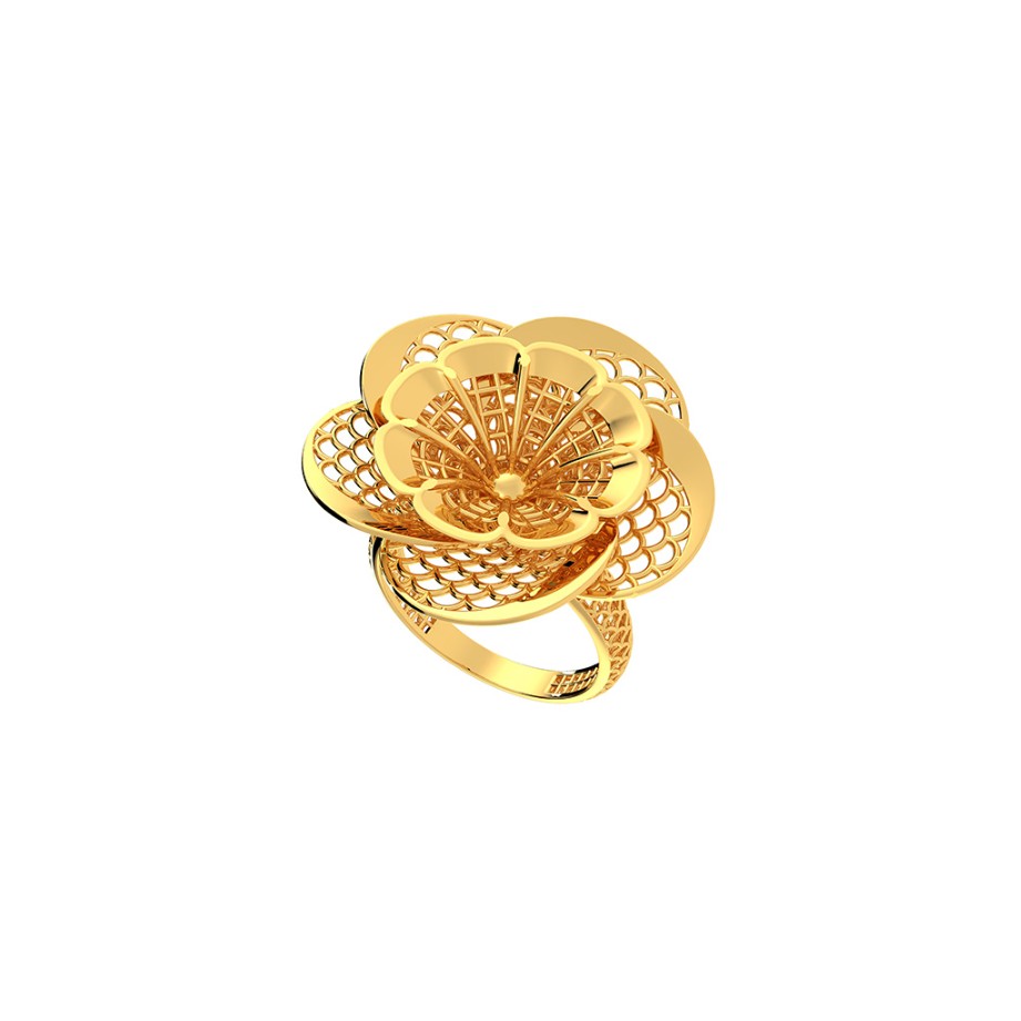PAUL GOLD Floral Ring | BIS 916 Purity