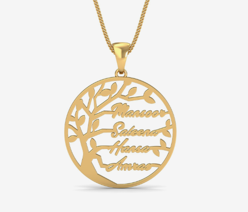 Tree of Life Family Name Pendant | BIS 916 Purity